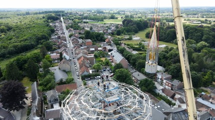 Phase II: Remontée du dais au sommet de la Basilique Notre-Dame de Bon-Secours