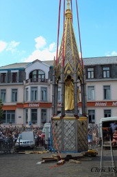 Phase II: Remontée du dais au sommet de la Basilique Notre-Dame de Bon-Secours